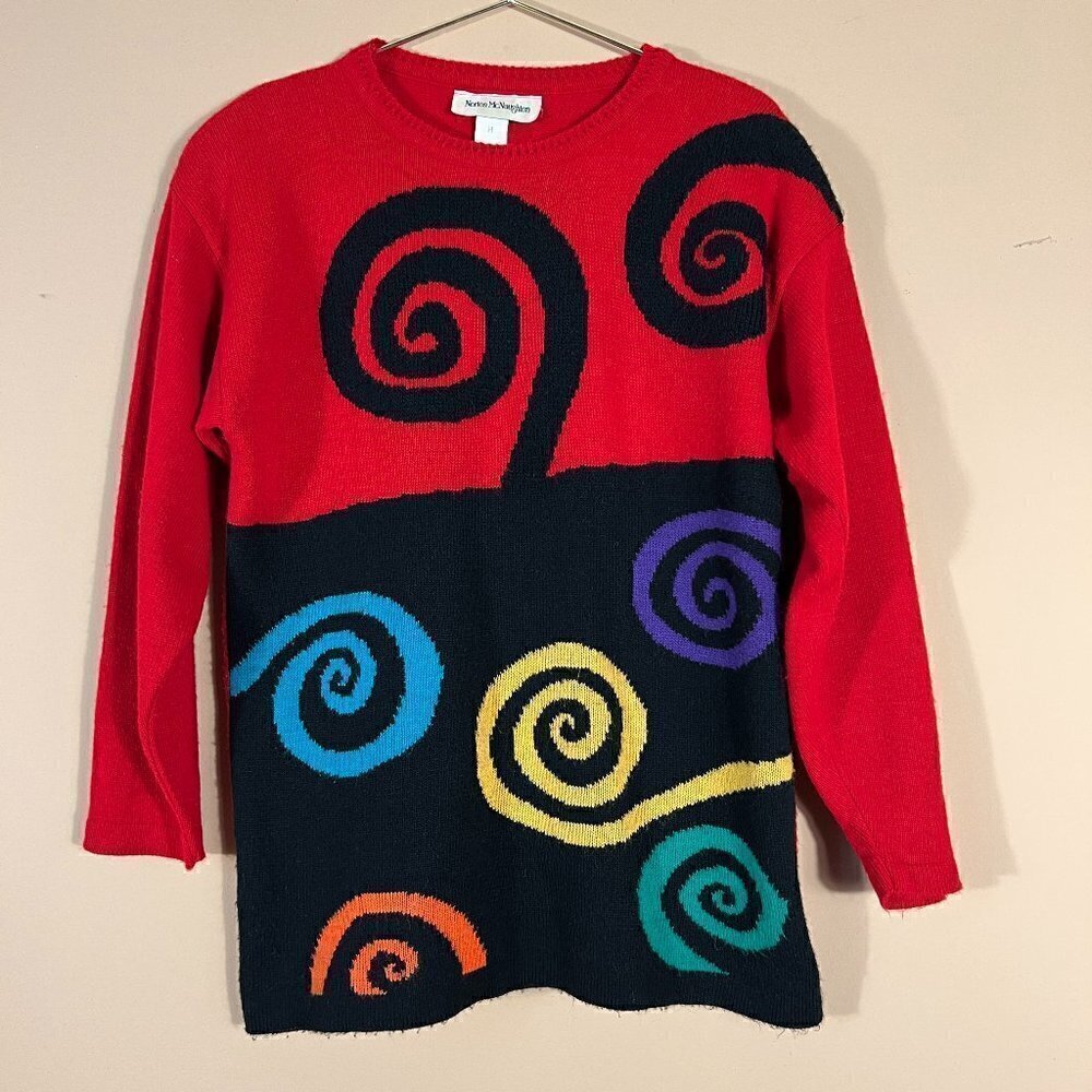 Norton McNaughton Multicolor Swirl Sweater